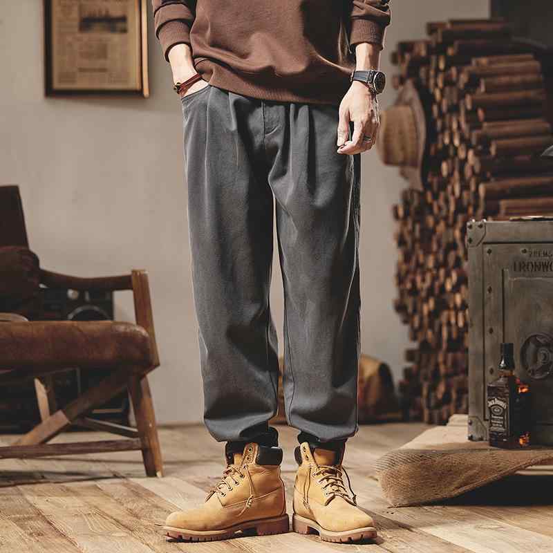パンツ メンズ カーゴパンツ ゆったり ストリート 高腰 秋冬 無地 ワークパンツ 作業着 ズボン グレー 黒 ブラック ベージュ