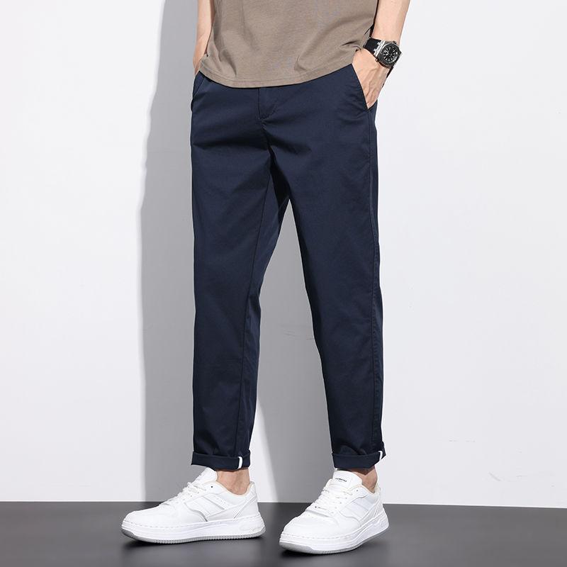 カジュアルパンツ メンズ 9分丈パンツ 男性用 薄手 テーパードパンツ 微伸縮 高腰 春夏 ズボン ボトムス 小さいサイズ 大きいサイズ 普段使い リラックス