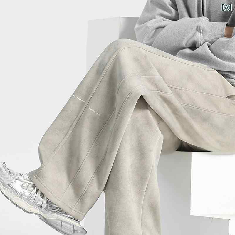 スウェットパンツ メンズ 男性用 バナナパンツ ゆったり リラックス ストレート ワイドレッグ 運動 ス..