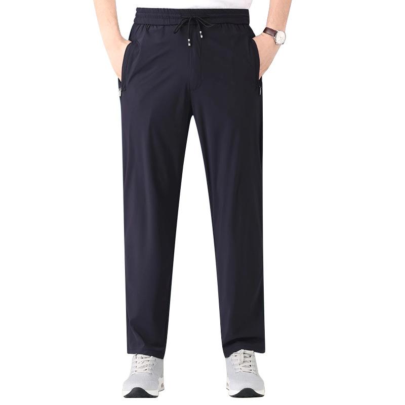 パンツ 男性用 接触冷感 ストレッチ イージーパンツ スポーツ ズボン 高齢者 薄手 伸縮性 速乾性 スト..