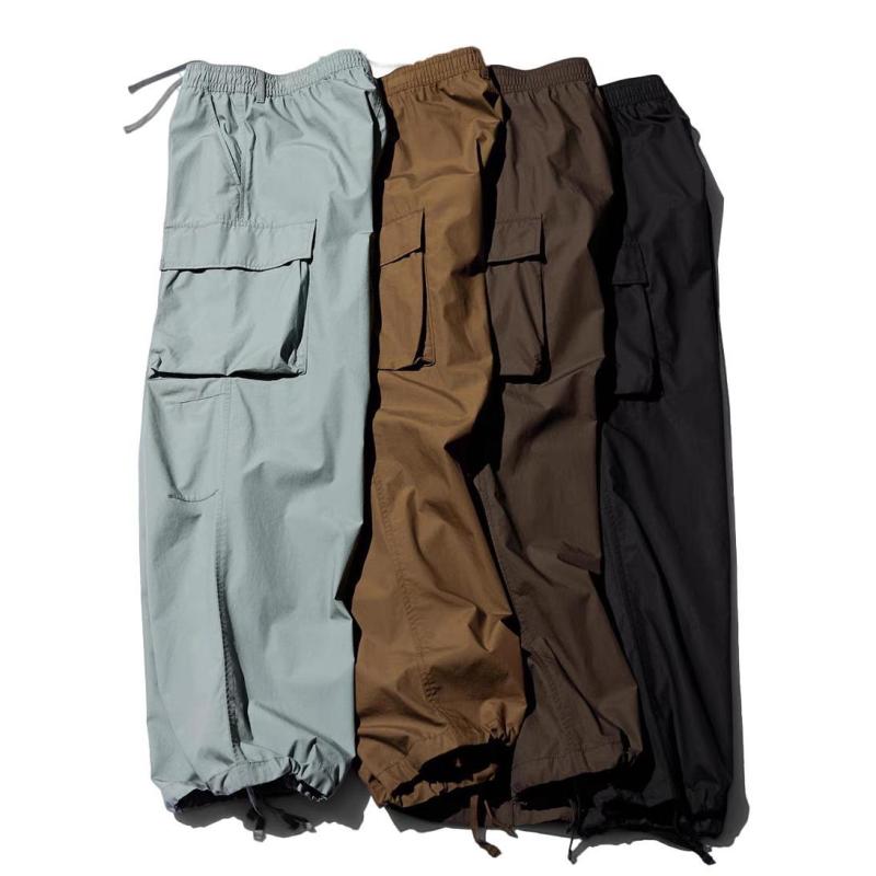 パンツ メンズ レディース ワイド カーゴパンツ ロングパンツ 立体ポケット 黒 ブラック キャメル ブラウン グリーン S M L XL ゆったり ストレート ズボン ボトムス カジュアル スタイル