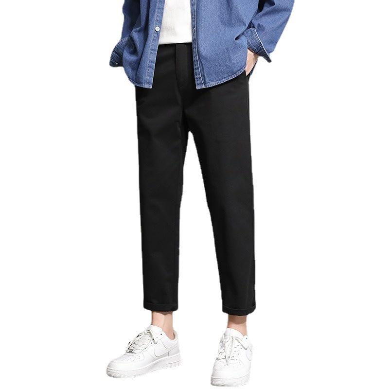 パンツ メンズ 9分丈パンツ 綿 テーパードパンツ カジュアルパンツ ストレートパンツ 男性用 ズボン ボトムス 春秋 ミリタリー カーキ ブラック グレー