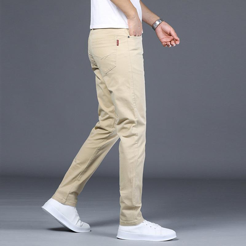 カジュアルパンツ メンズ ビジネス スリム ストレートパンツ 男性用 ストレッチパ...
