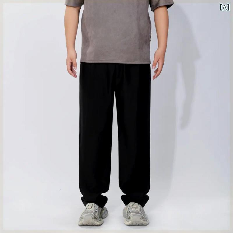 カジュアルパンツ メンズ 男性用 ストレート イージーパンツ 大きいサイズ 高伸縮性 イージーケア しわ..