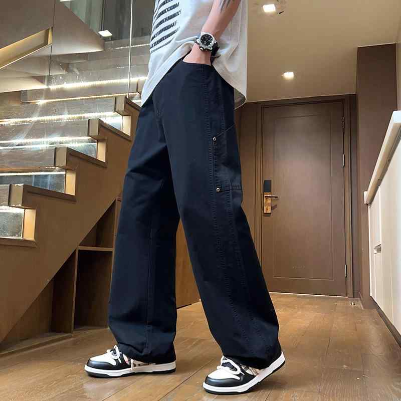 パンツ メンズ ワークパンツ 綿 直筒型 カーゴパンツ ロングパンツ ゆったり ストレート 無地 黒 グレー カーキ 緑 M L XL 2XL 3XL 4XL 四季 普段使い・スタイル: ベーシック・対象: 24～35歳・種類: カーゴパンツ・パンツタイプ: ストレート・パンツ丈: フルレングス・ウエスト: ミドルウエスト・ベルト: なし・フロント: ジッパーフライ・・柄: 無地・素材: 綿・対象: ・シーン: カジュアル・裾: ストレート・ディテール: マルチポケット・伸縮性: なし・生地: コットン・色: ブラック.グレー.カーキ.アーミーグリーン・サイズ: M.L.XL.2XL.3XL.4XL・対象: 大人・対象: メンズ・カテゴリー: カジュアルパンツ
