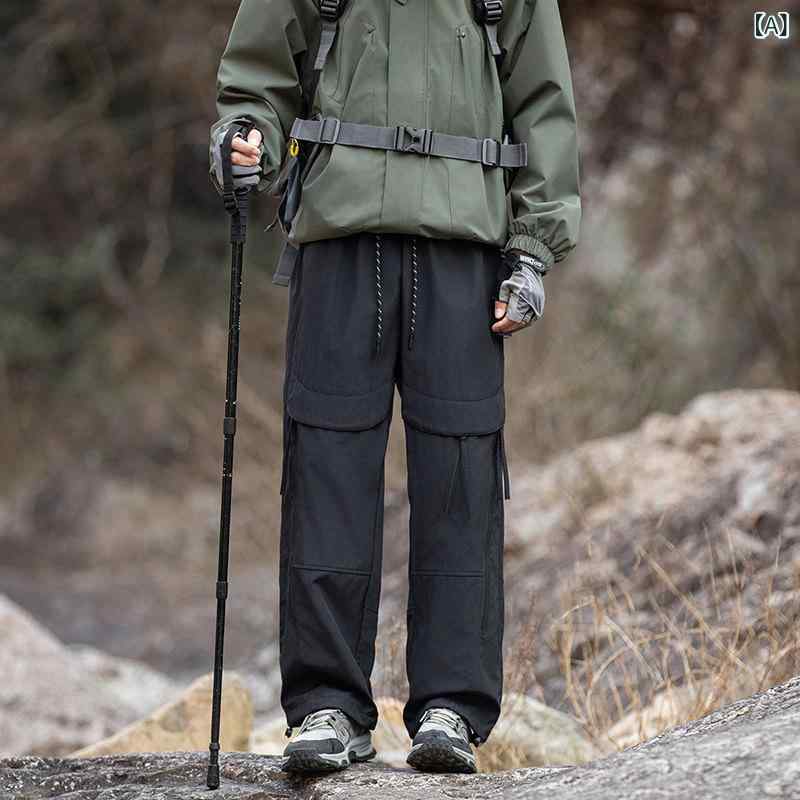 ワークパンツ メンズ 春物 テーパードパンツ ワイドレッグパンツ カーゴパンツ ル...