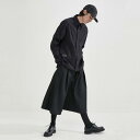 パンツ メンズ 男性用 七分丈 ワイドレッグ カジュアルパンツ バギーパンツ 無地 黒 ストレート ズボン ゆったり 春夏秋冬(x2)