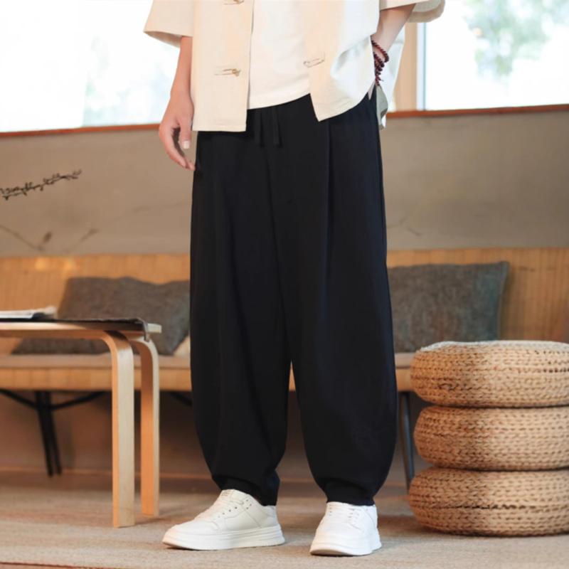 パンツ 男性用 接触冷感 涼しい スポーツパンツ 9分丈 薄手 ゆったり ストレートパンツ イージーパンツ..