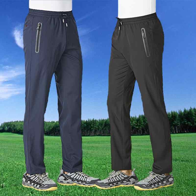 カジュアルパンツ メンズ 男性用 薄手 速乾 ストレートパンツ スポーツ 運動 普段使い ブラック ネイビー カーキ グレー