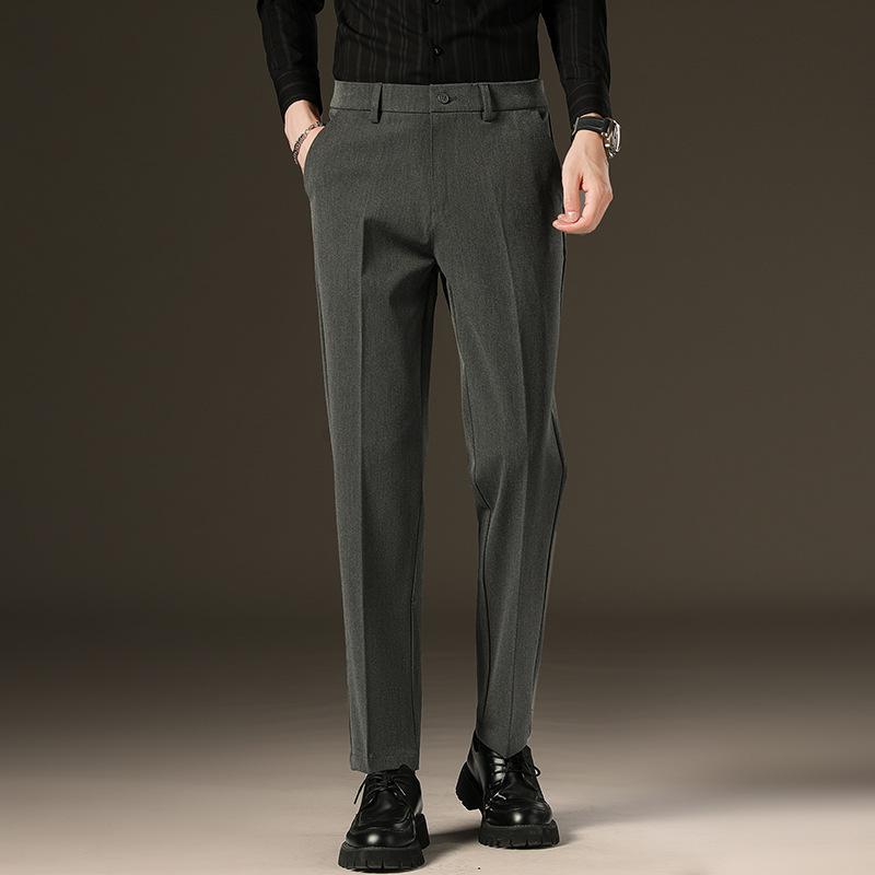 パンツ 男性用 暖パン 厚手 ストレート あったか ズボン メンズ ビジネス カジュアル ロングパンツ 黒 ブラック グレー 無地 秋冬