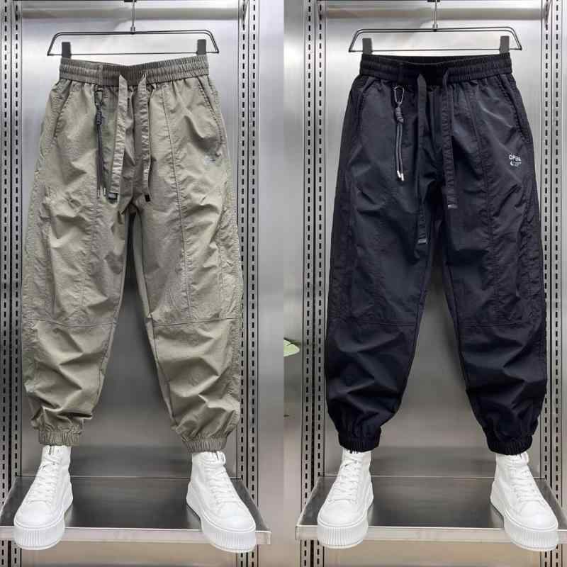 パンツ メンズ スポーツパンツ 9分丈 接触冷感 通気性 テーパードパンツ イージーパンツ ルームウェア 普段使い 薄手 伸縮性 ブラック グリーン