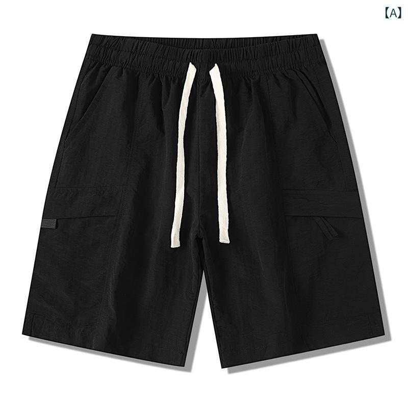 ハーフパンツ メンズ 男性用 ゆったり 薄手 ナイロン カーゴパンツ ミリタリー 普...