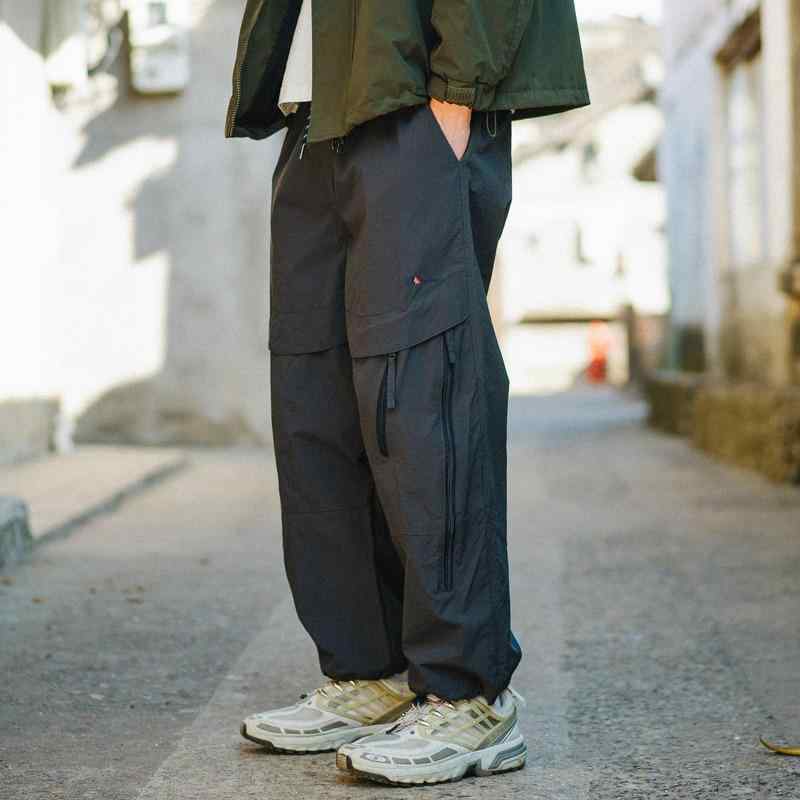 パンツ 男性用 アウトドア ワークパンツ カーゴパンツ 立体裁断 多ポケット ストレート ズボン 春夏 秋..