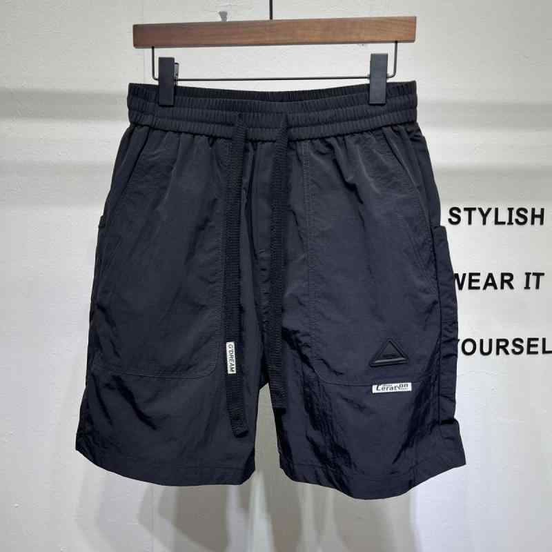 ハーフパンツ メンズ 接触冷感 薄手 スポーツパンツ 5分丈 膝丈 短パン ズボン 部屋着 ルームウェア 無地 ポリエステル ブラック グリーン