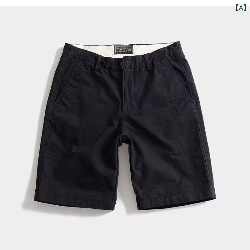 ハーフパンツ メンズ カーゴパンツ ゆったり 5分丈 ワイドパンツ コットンブレンド 高弾性 ブラック カーキ グリーン linears-10732507 LINEAR shop サンプル画像2