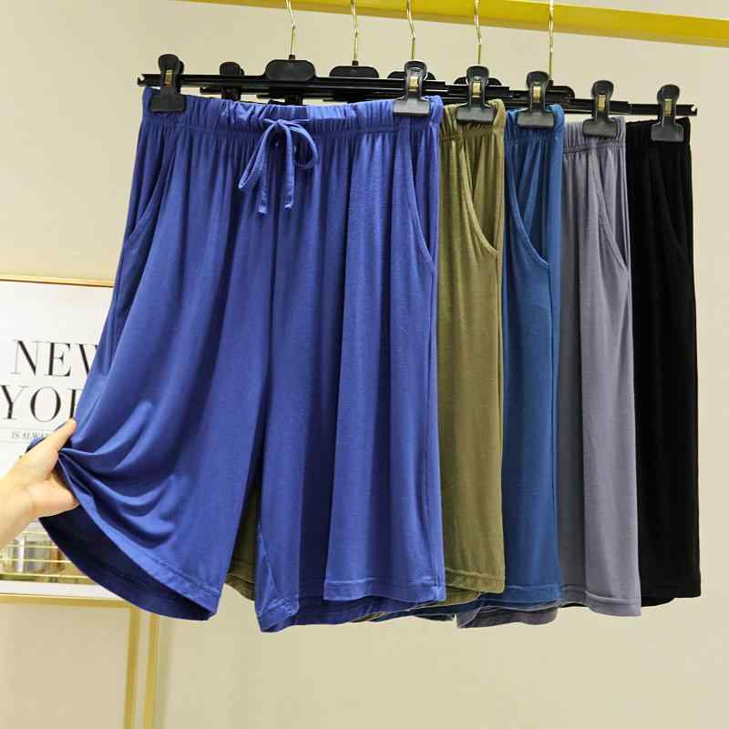 ハーフパンツ 男性用 ショートパンツ 5分丈 コットン 部屋着 リラックスパンツ イージーパンツ ウエストゴム 無地 黒/紺/青/緑 大きいサイズ