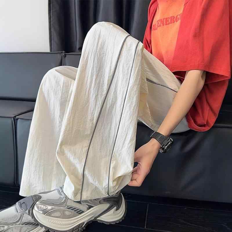 パンツ メンズ 運動 スポーツ 接触冷感 速乾性 イージーパンツ ルームウェア 部屋着 ゆったり ストレートパンツ 白 黒