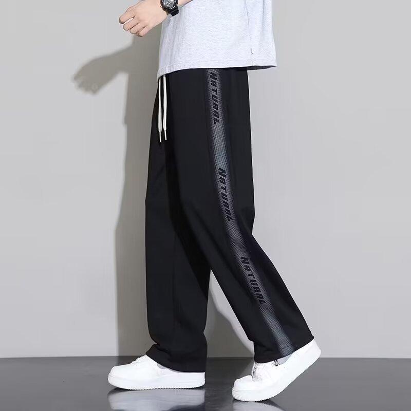 カジュアルパンツ メンズ ズボン 中学生 高校生 ストレートパンツ 洗い加工 ゆった...
