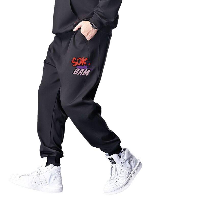 Men'S Wear - パンツ メンズ ワークパンツ イージーパンツ ズボン 男性用 接触冷感 薄手 ストレッチ 伸縮性 スポーツ 普段使い ルームウェア 部屋着 アウトドア 大きいサイズ ゆったり 黒 ブラック