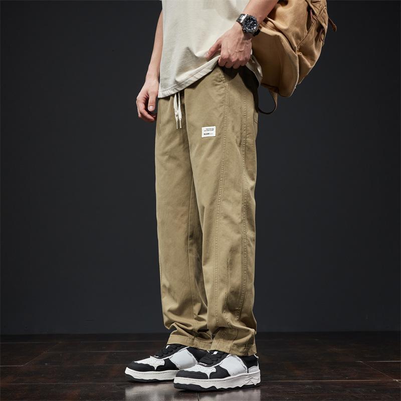 ワークパンツ メンズ 水洗い コットン ストレート カーゴパンツ 薄手 春夏 カジュアル 長ズボン ミリタ..