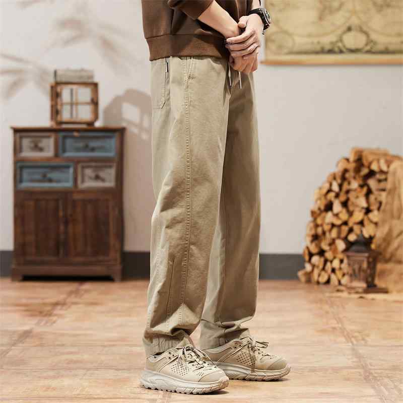 パンツ 男性用 カーゴパンツ ワイドパンツ ストレート 厚手 コットン カツラギ 無...