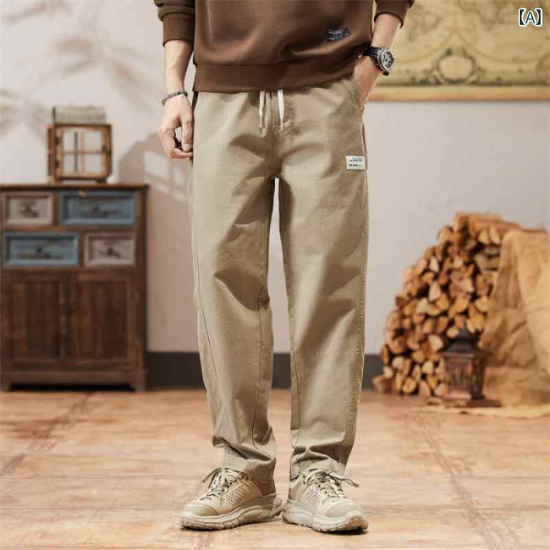 パンツ 男性用 カーゴパンツ ワイドパンツ ストレート 厚手 コットン カツラギ 無...