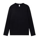 Tシャツ 男女兼用 新疆綿 長袖 無地 トップス カットソー ルームウェア 普段使い ブラック ホワイト グレー ピンク レッド ブルー グリーン ベージュ ネ...