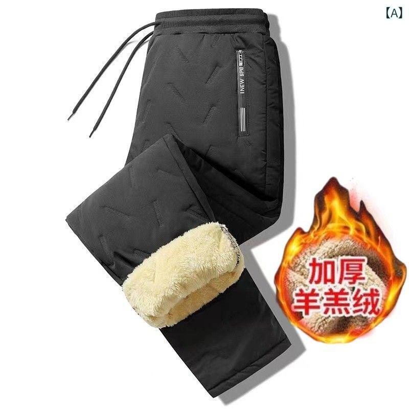 パンツ メンズ 裏起毛パンツ 防風 防寒 あったか 暖パン ゆったり ストレートパン...