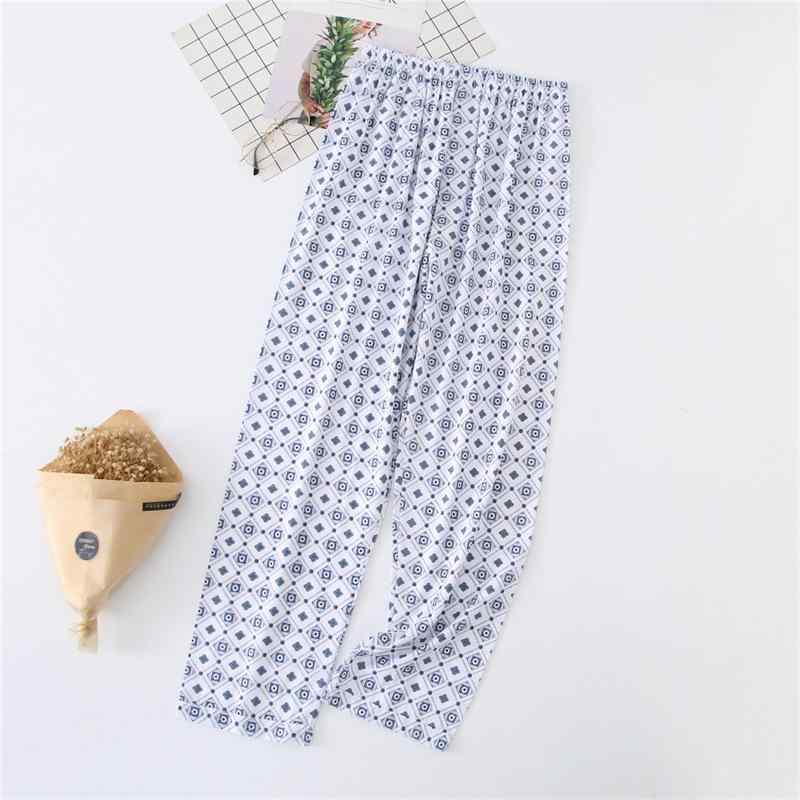 パジャマ メンズ 男性用 薄手コットン ロングパンツ エアコンパンツ 先染めコットン ゆったりサイズ リ..