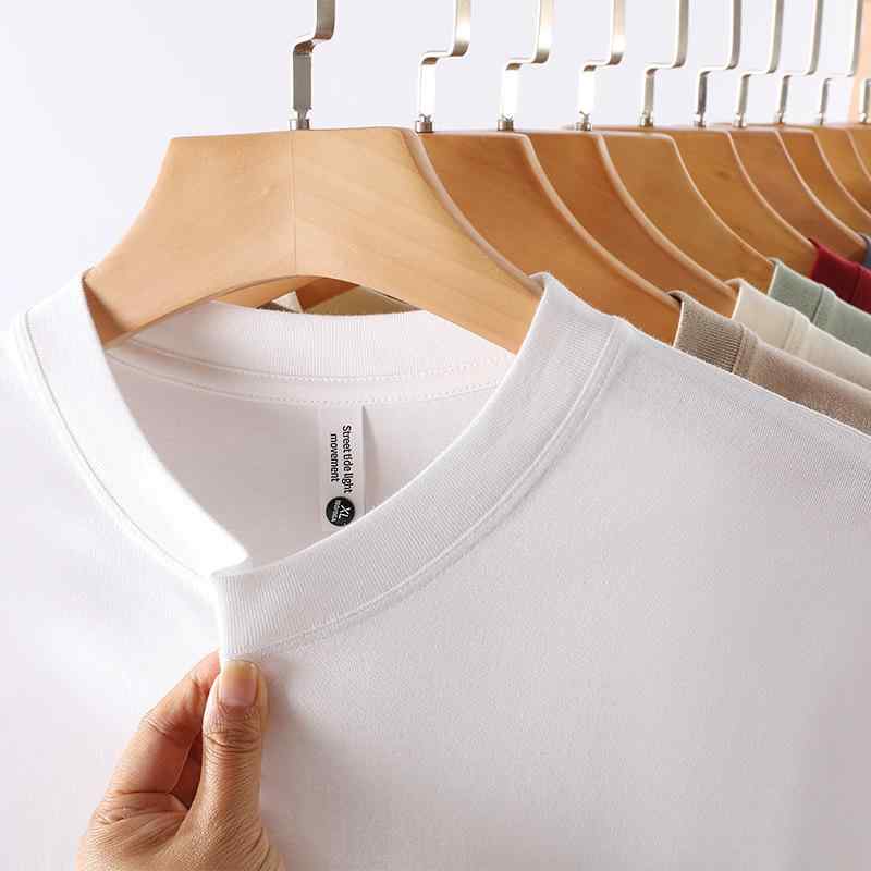 Tシャツ メンズ 男性用 トップス 長袖 ラウンドネック 無地 ルーズ ドロップショルダー 綿 コットン 吸..