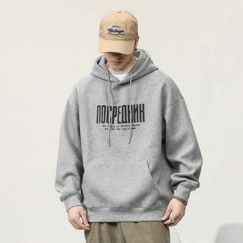 パーカー メンズ 男性用 長袖Tシャツ 秋冬 トップス スウェット プルオーバー フード付き コットン混紡..