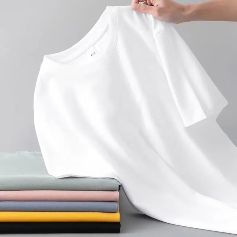 Other - Tシャツ メンズ 男性用 無地 半袖 薄手 ポリエステル 普段使い ルームウェア 黒 白
