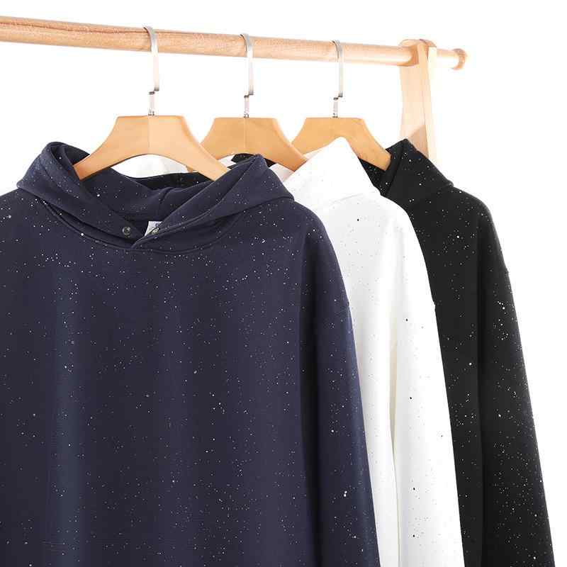 Rakuten - スウェット メンズ パーカー 春秋 華綿 アメリカン レトロ プルオーバー トップス ゆったり 長袖 無地 カットソー 紺色 ネイビー 白 ホワイト ブラック ワインレッド(x2)