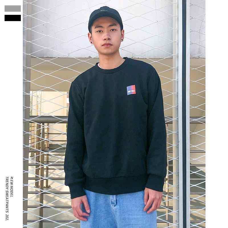 トレーナー メンズ 男性用 スウェット プルオーバー 裏起毛 無地 トップス 長袖 カットソー 힙합風 ゆ..