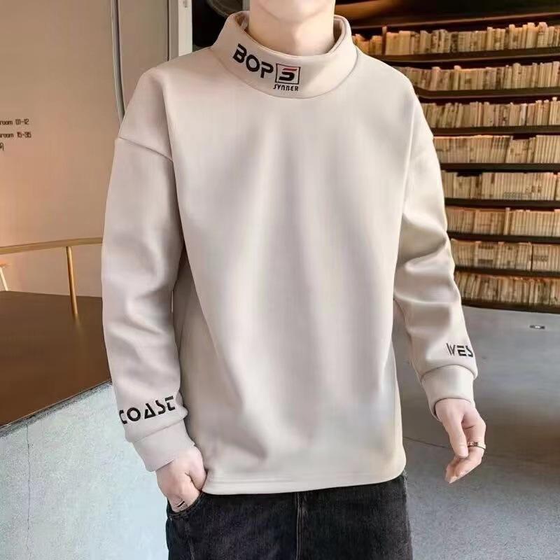 スウェット メンズ 裏起毛 長袖 スポーツ MIX 暖か 防寒 ハーフハイネック プルオーバー トップス ポリエステル ブラック ブルー カーキ(x2)