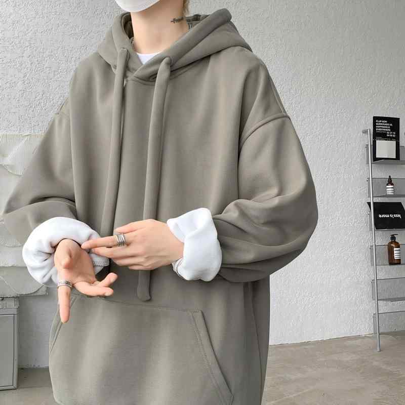 パーカー メンズ 大きいサイズ 裏起毛 スウェット プルオーバー 秋冬 無地 ゆったり 暖か リブ袖 8XL ..