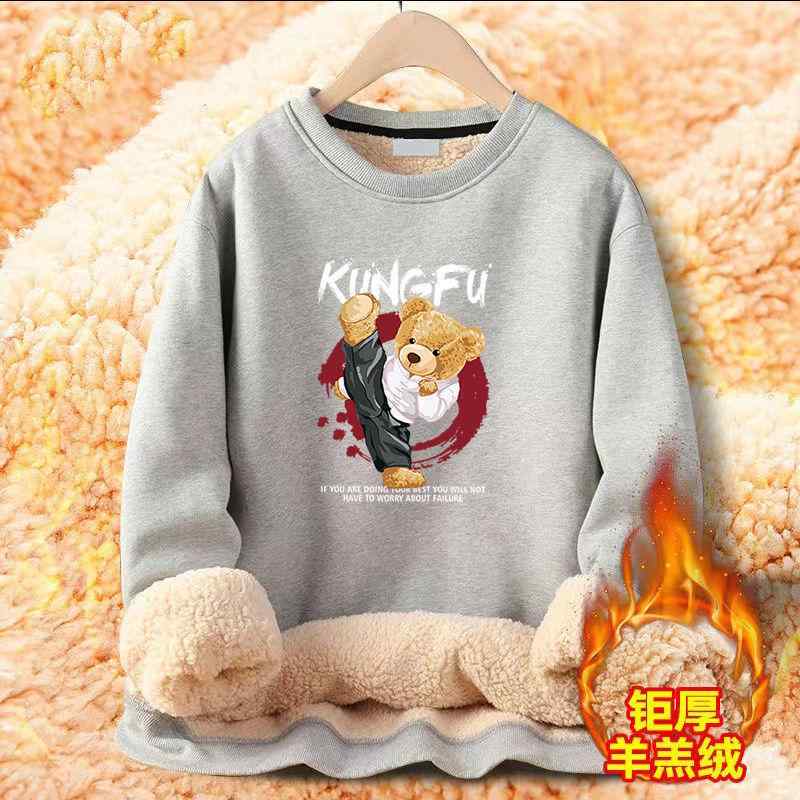 トレーナー メンズ 男性用 裏起毛 スウェット プルオーバー フード付き トップス 秋冬 浅グレー 功夫熊..
