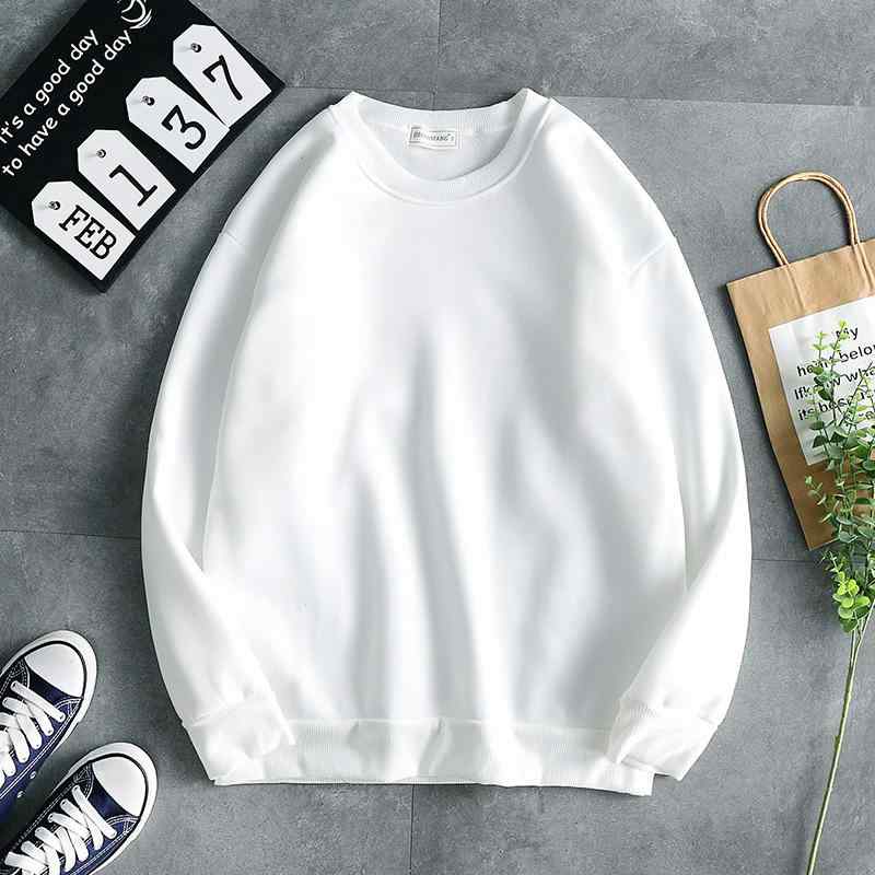 Other - Tシャツ メンズ 長袖 カットソー 春秋 トップス 韓国 プルオーバー ゆったり 無地 ポリエステル ホワイト ブラック