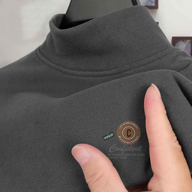 Tシャツ メンズ 男性用 裏起毛 長袖 ハイネック カットソー インナー あったか 厚手 スリムフィット トレーナー 秋冬 トップス 普段使い 部屋着