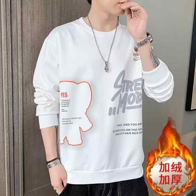スウェット メンズ 裏起毛 トレーナー 秋冬 トップス 長袖 Tシャツ カットソー プルオーバー パーカー フード付き 暖かい ポリエステル ブラック ホワイト グレー カジュアル スタイル