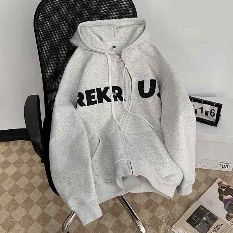 パーカー メンズ スウェット ジップアップ フード付き コットン混紡 プリント カジュアル ストリート系..