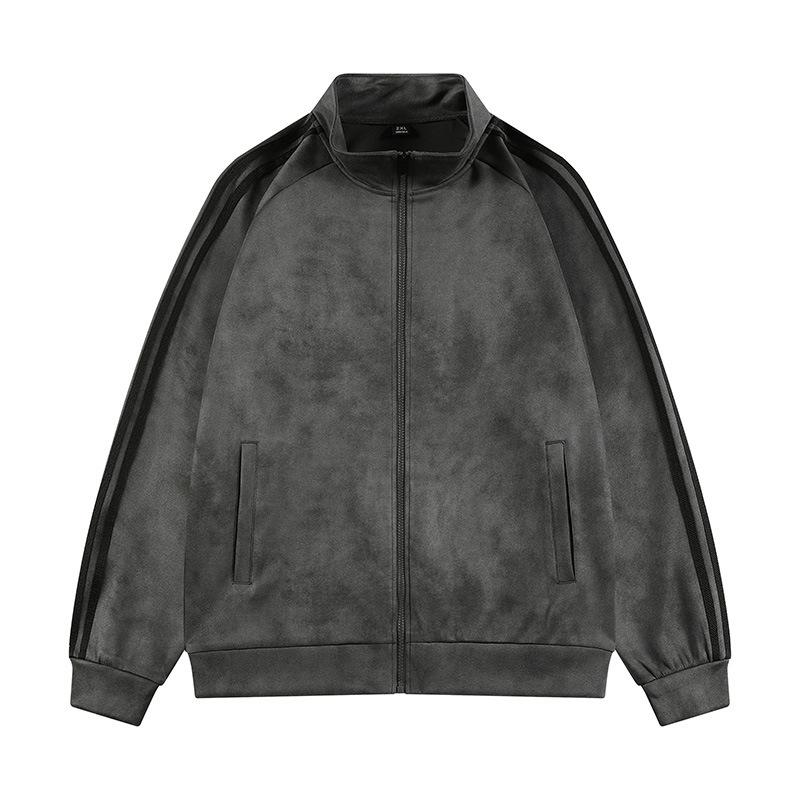 メンズ パーカー 秋冬 長袖 フルジップ スウェット 無地 ポリエステル 普段使い スポーティー ライトアウター トップス M L XL 2XL 3XL 4XL