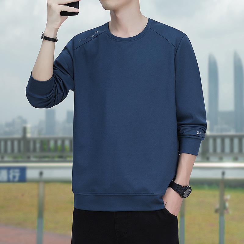 スウェット メンズ ゆったり 長袖Tシャツ 無地 カジュアル ラウンドネック 秋服 トップス カットソー 普段使い 部屋着