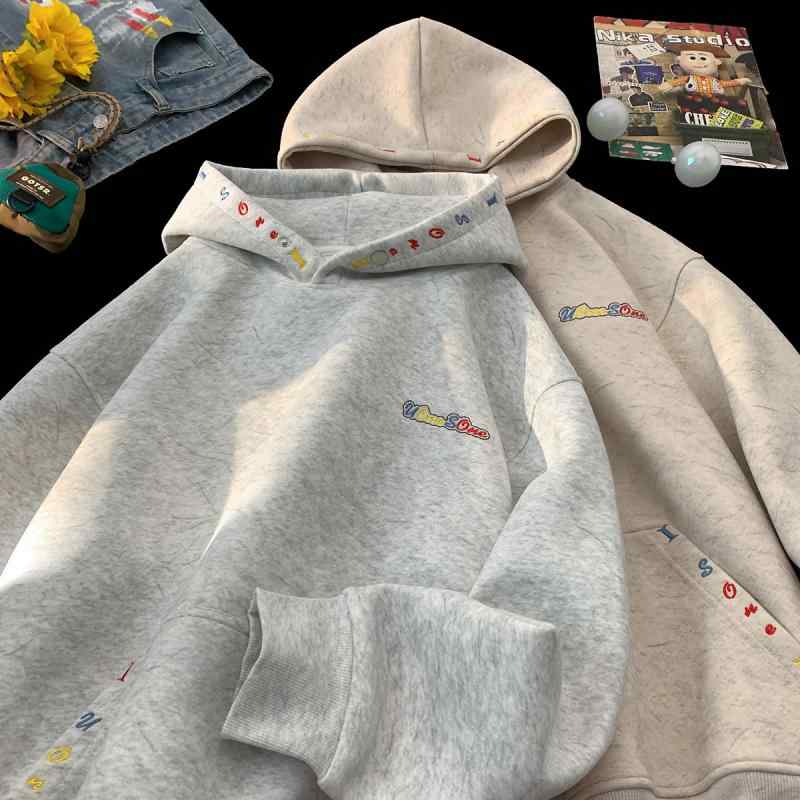 パーカー 男性用 スウェット プルオーバー フード付き ヘビーウェイト アメリカン レトロ トップス 高密度 刺繍 ブラック M L XL 2XL 3XL