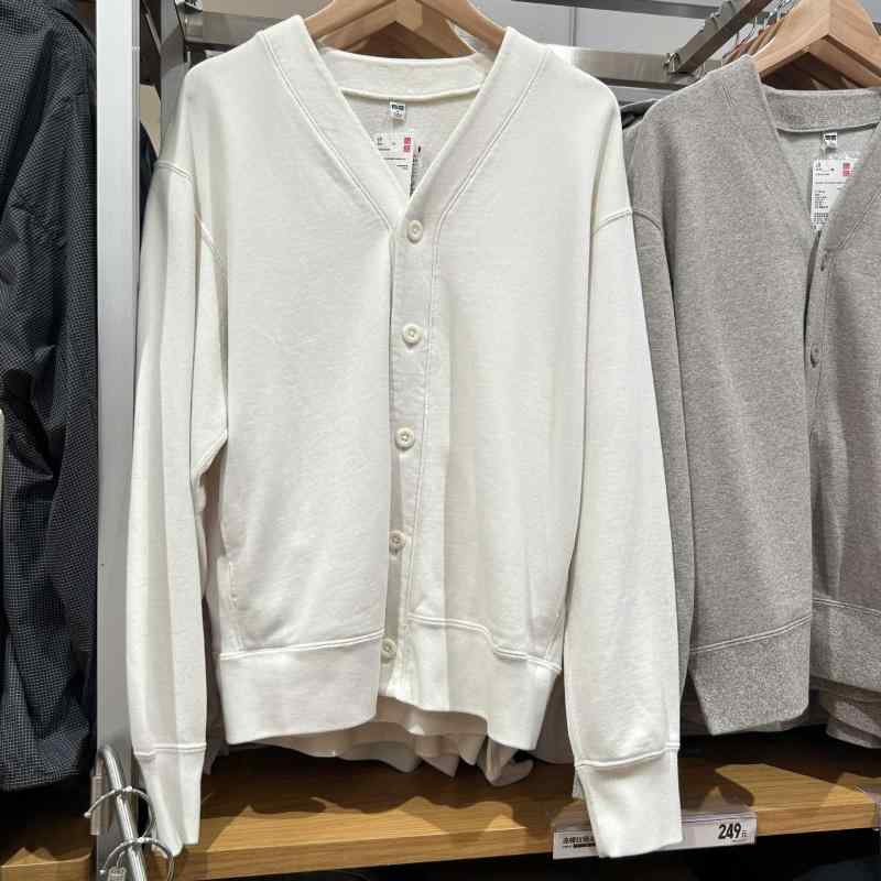 カーディガン 男女兼用 Vネック スウェット 長袖 ニット アウター ライトアウター 春秋 薄手 無地 乳白 ブラック ピンク系 ベージュ系 グリーン系 ブルー系 グレー ワインレッド ダークグレー