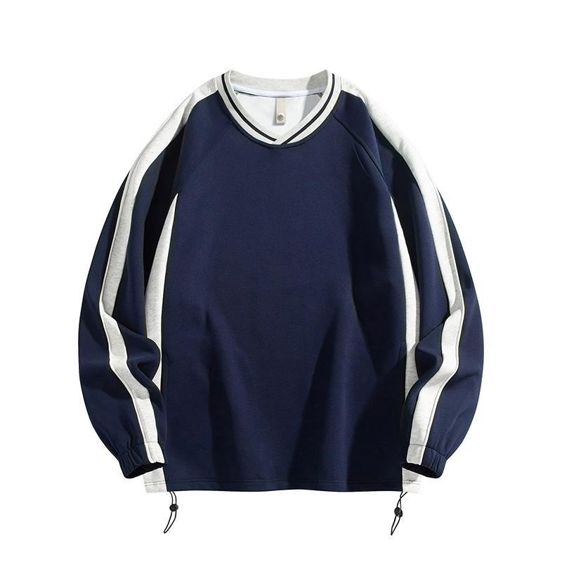 スウェット メンズ 春秋 薄手 長袖 トップス ラウンドネック ゆったり リラックス カジュアル スタイル 部屋着 ルームウェア ホワイト グレー ネイビー ポリエステル