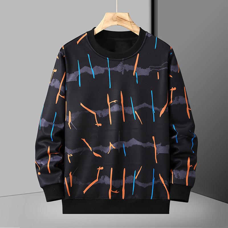 トレーナー メンズ 裏起毛 ビッグシルエット ラウンドネック プルオーバー プリント 4XL 5XL 6XL 7XL 8XL 9XL 10XL 11XL ポリエステル ブラック グレー 秋冬 部屋着 普段使い