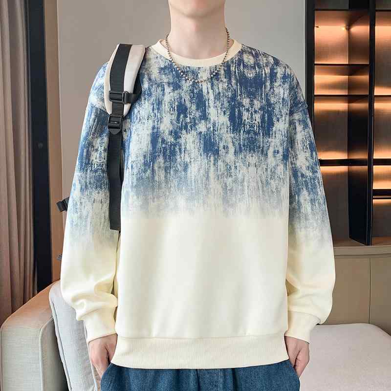 スウェット メンズ トレーナー プルオーバー 長袖Tシャツ 春秋 トップス カットソー 部屋着 ルームウェア ストリート カジュアル スポーティ プリント ゆったり オーバーサイズ 黒 グレー 白 ポリエステル