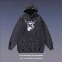 パーカー メンズ ダルメシアン柄 ドッグプリント プルオーバー フーディー スウェット ストリート 古着風 秋冬