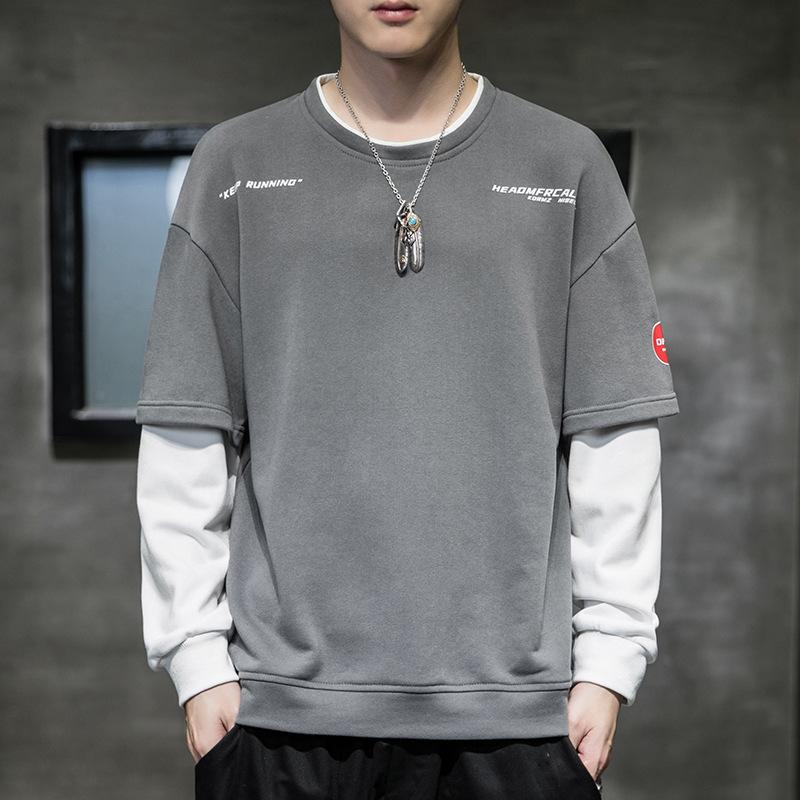 スウェット メンズ 男性用 プルオーバー 薄手 配色 トップス 長袖 春秋 普段使い ルームウェア スポー..